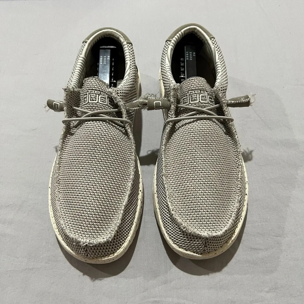 Hey Dude Wally Sox Mens Ash Gray Comfort Casual Fishing Slip On Loafer Shoes 9